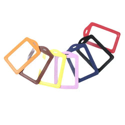 2023 1PC Colorful No zipper Badge Card Set Double-Sided Transparent PU Imitation Leather Credit Card Holder Work Supplies