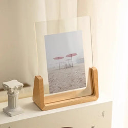 6 In Walnut Beech Photo Frame Wooden Kpop Idol Photo Display Wedding Party Picture Holder Desktop Office Photo Decor CardHolder