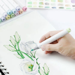 Ohuhu Honolulu New 48 Pastel Colors Marker Pen Set Alcohol Art Markers Blossoming Dual Tips Sketching Drawing School Art Supplie