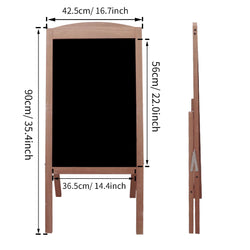 Wooden A-Frame Sign Freestanding Message Chalkboard Sidewalk Blackboard