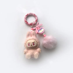 Flocking Mini Labu Labu Baby-free Keychain Rubber-lined Cute Particle Baby Walk Bag Mobile Phone Pendant Cute Pendant