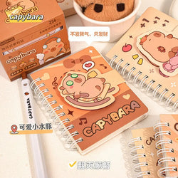 A7 Cartoon Capybara Coil Notebook Kawaii Learning Coil Book Cute Study Pocket Notepad Small Notebook School Stationery 
﻿ 
﻿
