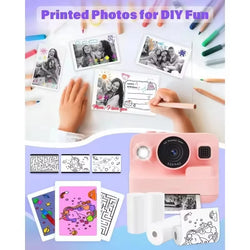 Self-Adhesive Instant Camera Print Refill Paper- Photo Printer Thermal Paper Rolls Instant Print Camera Refill Paper,57x30mm