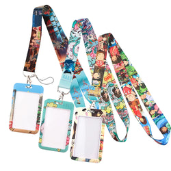 YL188 New Anime Icons Office Lanyard ID Card Badge Holder Pendant Keychain Pass Gym Mobile Kids Key Rings Accessories Gifts