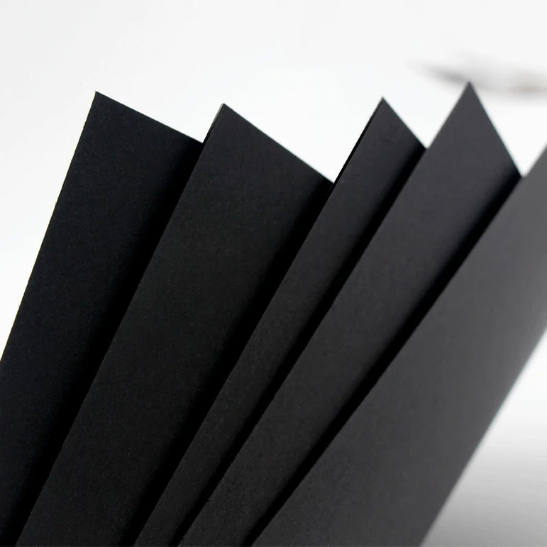 A4 180G200G300G 20/50PCS Black Cardboard Paper Handmade Card Paper DIY PackageThick Watercolor Painting Origami Crafts Pack