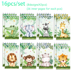 16pcs Football Mermaid Animals Mini Spiral Pocket Notebooks Memo Pad Coil Booklet Notepads For Kids Gifts Party School Diaries