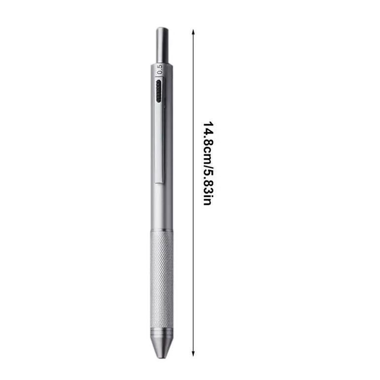 4 In 1 Multifunction Gel Pens Gravity Sensor Metal Retractable Ballpoint Pen 3 Color 0.7mm Ballpoint+0.5mm Mechanical Pencil