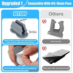 Silicone Pen Holder Self-Adhesive Silicone Pen Clip Desk Pencil Holder Wall Mounted Pencil Clip Ballpoint Pen Pencil Storage Cli