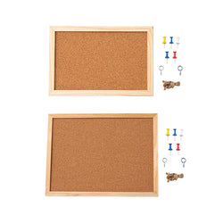 Cork Blackboard Bulletin Board Corkboard DIY with Push Pins Home Office Hanging Display Board Office School Wood Drafting Board