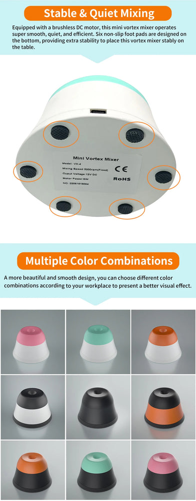WESTTUNE 3000RPM Lab Mini Vortex Mixer Portable Ink Electric Liquid Orbital Stirrer Mixing Color Pigment Bottle Shaker 110/220V