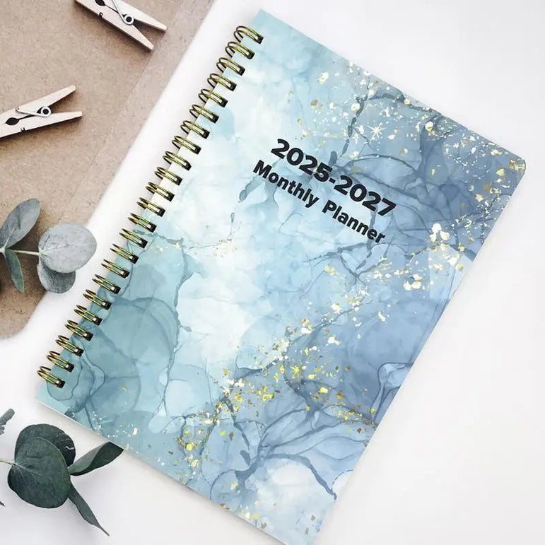 Yearly Planner 2025-2027 3 Year Monthly Planner Calendar Planner Daily Notebook Planner 2025-2027 Daily Organizer For Activities