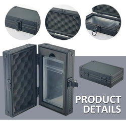 Carbon Fiber Pattern Trading Card Storage Case with Removable Dividers for PSA/BGS/CGC Graded Sports Slab Holder Box Organizer
