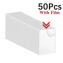 1-50PCS Transparent Korean Kpop Card Sleeve with Protective Film Clear Card Holder Idol Photo Game Card Toploaders Cover 35PT