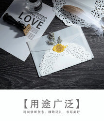 20PCS/Lot Semi-transparent Sulfuric Acid Paper Envelopes For DIY Postcard Card Storage Wedding Invitation Gift Packing