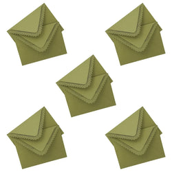 10x Lace Paper Envelopes Gift Small Invitation Envelopes for Thanksgiving Greeting Cards Party Invitations