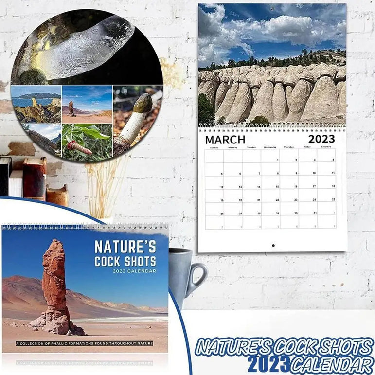 2023 Unique Nature Dick Pics Funny Nature Dicks Pics Wall Calendar Creative WhiteElephant And Secret Santa Gag Gift