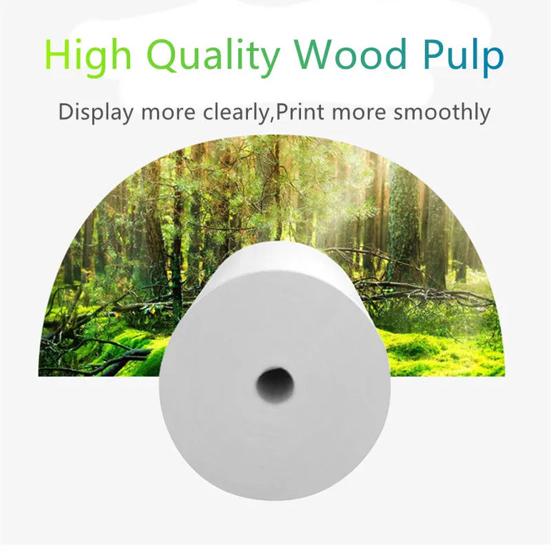 Thermal Paper 57x30mm POS Printer Blue Font 10 Rolls Mini Mobile Bluetooth Cash Register Roll Paper Bill Receipt Printing Paper