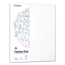 Ohuhu Double Sided Marker Pads Art Sketchbook Bleedproof Glue-Bound Sketching Book for Alcohol Markers Drawing Notebook School