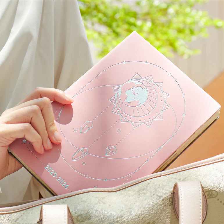 July 2025-June 2026 Planner Notebook English Agenda  A5 PU Leather Cover School Agenda Plan Weekly Monthly Diary Organizer