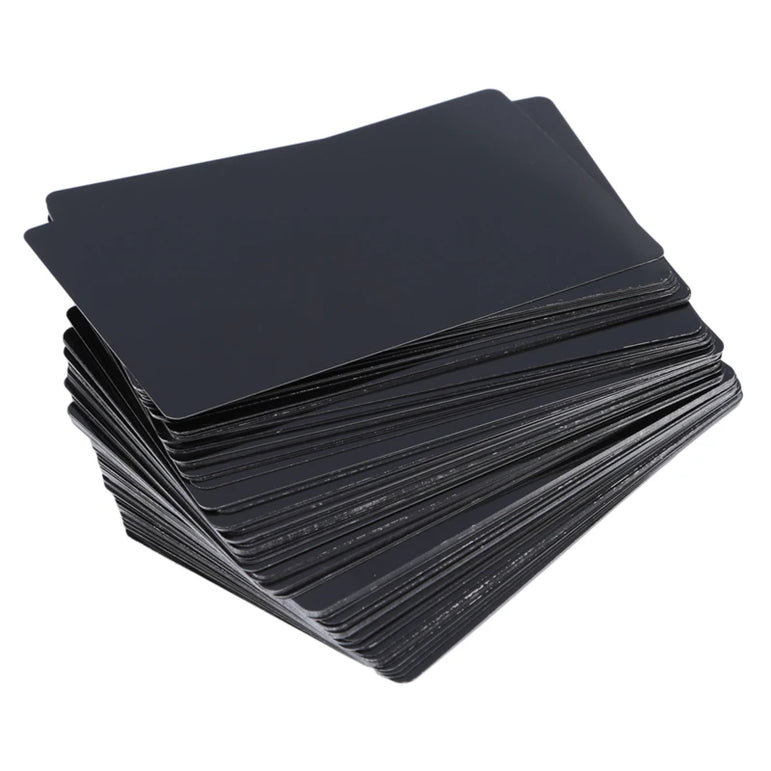 100pcs Multi-color Metal Aluminum Sheet Laser Marking Debugging Engraving Debugging Material Color Aluminums Business Card