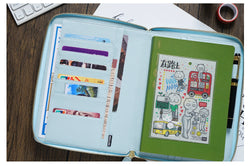 Moterm Genuine Pebbled Grain Leather A5 Zip Cover with Top Pocket Cowhide Planner Zipper Notebook Organizer Agenda Journal Diary