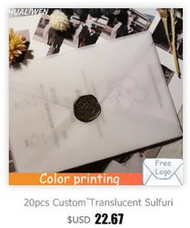 20PCS/Lot Semi-transparent Sulfuric Acid Paper Envelopes For DIY Postcard Card Storage Wedding Invitation Gift Packing