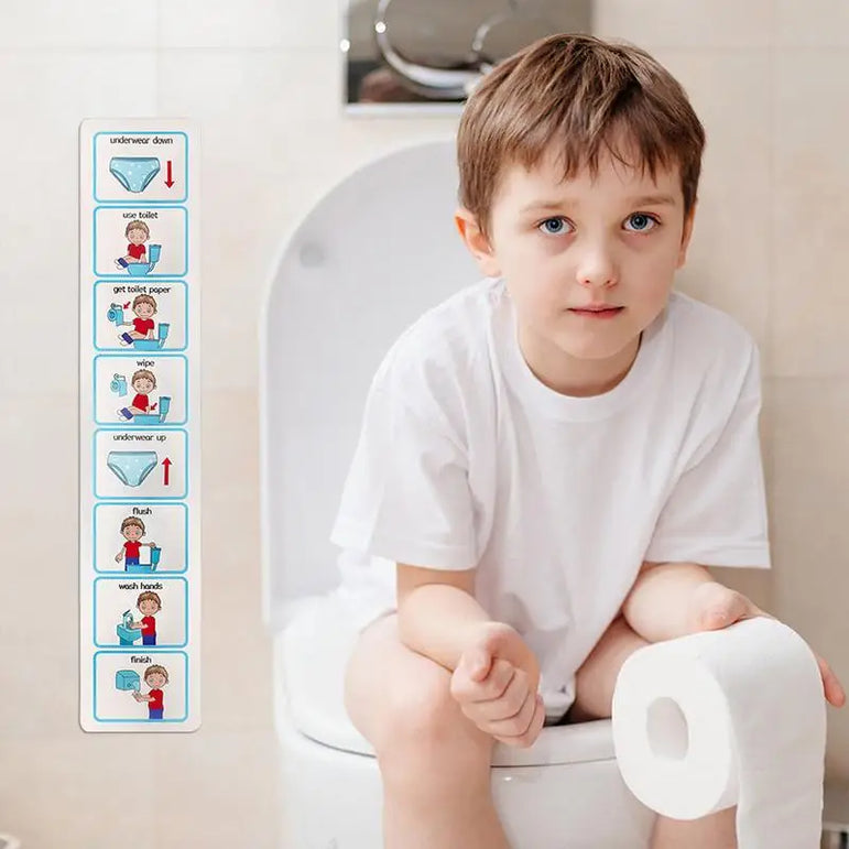 Potty Training Visual Schedule Toilet Chart Schedule Sticker Cards For Visual Aid Special Ed Speech Delay Non Verbal Children
