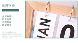 INS Nordic Style Wooden Perpetual Calendar Flip Month Date Display Desktop Schedule Daily Planner Office Home Decor Photo Props