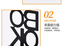 1Pcs Bookend Book Stand Support Sample Bookend Iron Desktop Art Non Slip Rack Shelf Holder School Stationery Office Accessories