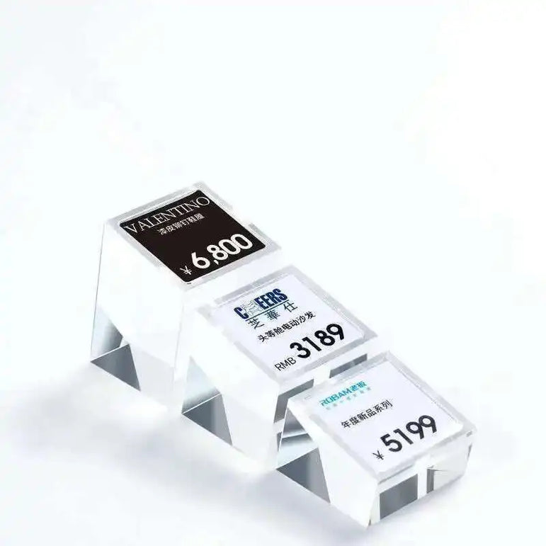 Sign Holder Price Name Card Tag Label Counter Top Number Price Tag Price Display Stand Case