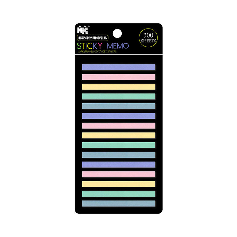 300 Sheets Posted It Transparentes Sticky Notes Self-Adhesive Annotation Read Books Bookmarks Tabs Notepad Aesthetic Stationery