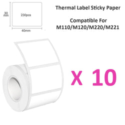 40x30mm High-Gloss Thermal Labels - Waterproof Self-Adhesive Stickers for Office/Retail/Packaging