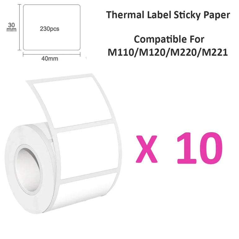 40x30mm High-Gloss Thermal Labels - Waterproof Self-Adhesive Stickers for Office/Retail/Packaging