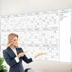 Erasable Large Wall Planner Calendar Huge Wet & Dry Erase Schedule Planner Calendar Giant Erasable Wall Calendar Blank Undated
