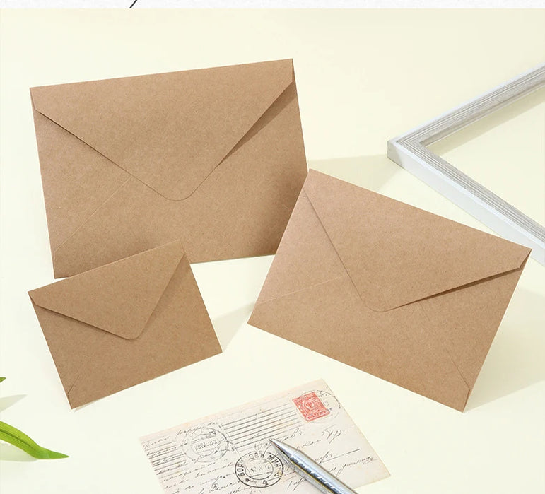 50pcs/lot Envelope 140g Kraft Paper Postcards for Wedding Invitation 19x14cm Envelopes Business Supplies Stationery Storage