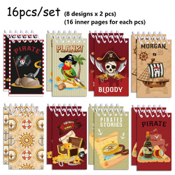 16pcs Football Mermaid Animals Mini Spiral Pocket Notebooks Memo Pad Coil Booklet Notepads For Kids Gifts Party School Diaries