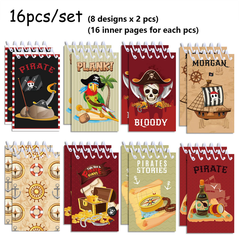 16pcs Football Mermaid Animals Mini Spiral Pocket Notebooks Memo Pad Coil Booklet Notepads For Kids Gifts Party School Diaries