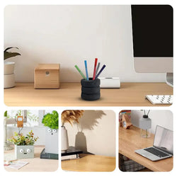 Desk Pencil Holder Organizer Tire-Shaped Desk Pen Holder Makeup Brush Holder Pen Pencil Holder Decorative Pencil Storage