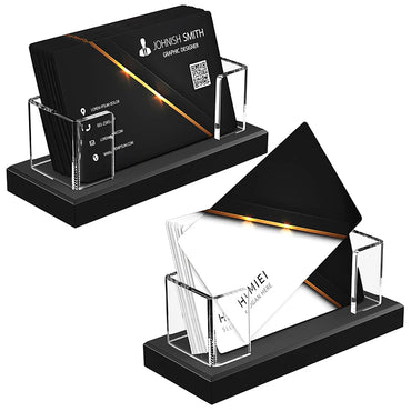 Transparent Acrylic Business Card Holder, Office Business Card Display Stand, 30-40 Business Cards Card Holder For Desk
