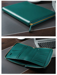 Moterm Genuine Pebbled Grain Leather A5 Zip Cover with Top Pocket Cowhide Planner Zipper Notebook Organizer Agenda Journal Diary