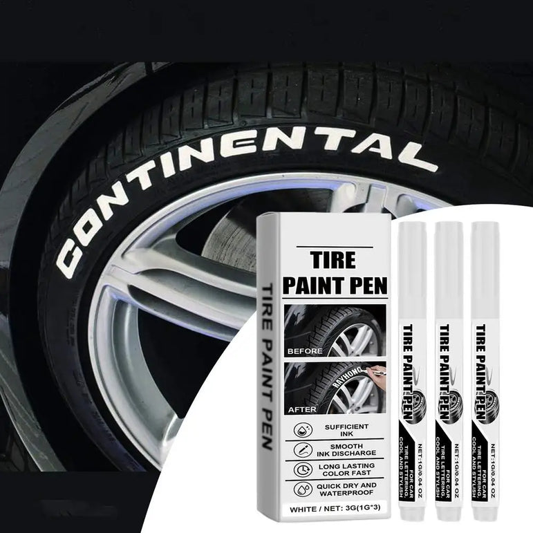 White Paint Pens 3X Paint Pens Tire Markers Quick Dry Marking Pens Oil Based Marker Pen Waterproof Permanent Markers For Rubber