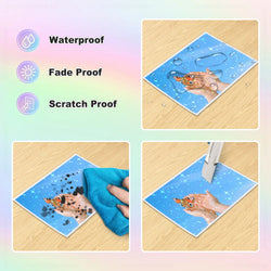 50 Sheets Glitter Cold Lminated Film Overlay Photo Paper Card DIY A4 Size Cold Laminating Sheet Waterproof Transparent Paper