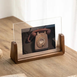 6 In Walnut Beech Photo Frame Wooden Kpop Idol Photo Display Wedding Party Picture Holder Desktop Office Photo Decor CardHolder