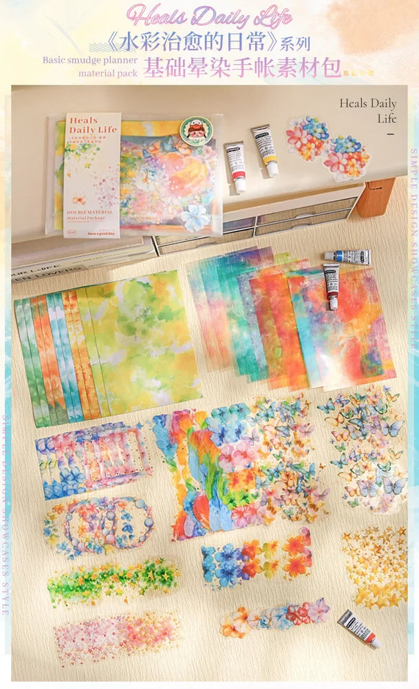 80Sheets/pack  Everyday Series Handbook Priming Notebooks Basic Sketch Rhythm Stone Watercolor CureNotebooks Writing Pads