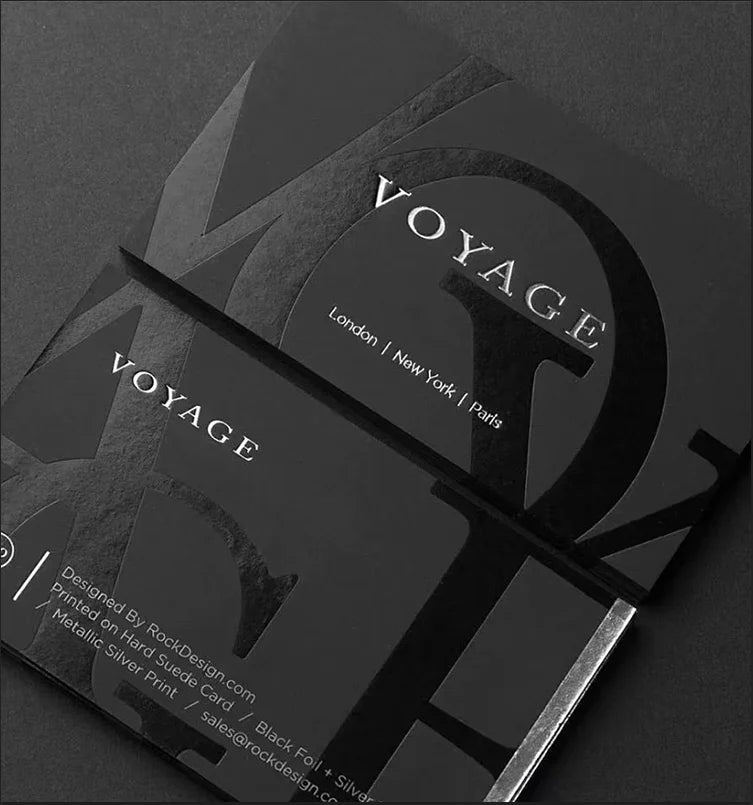 High-end Dusiness Card Customization 500g Dlack Card Paper Business Hot Stamping Free Design Business Card Custom Printing