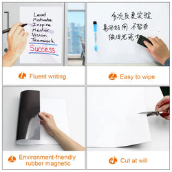 A4/A3 Magnetic Whiteboard Dry Erase White Board Markers Office Home Erasable Flexible Refrigerator Magnet Memo Message Board