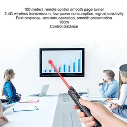 Clicker With Red Pointer 100 Days Standby Wireless Presentation Clicker Ergonomic Class Tool Presentations Supplies