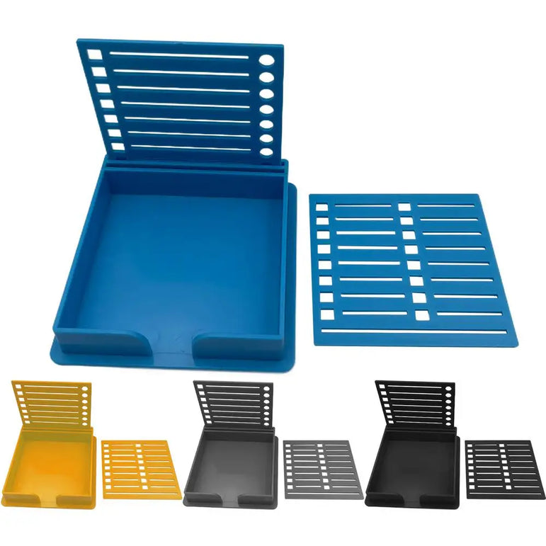Sticky Note Dispenser  Sticky Pads Sticky note holder Versatile Desk Sticky Note Stencil Double Insert Template Storage Box