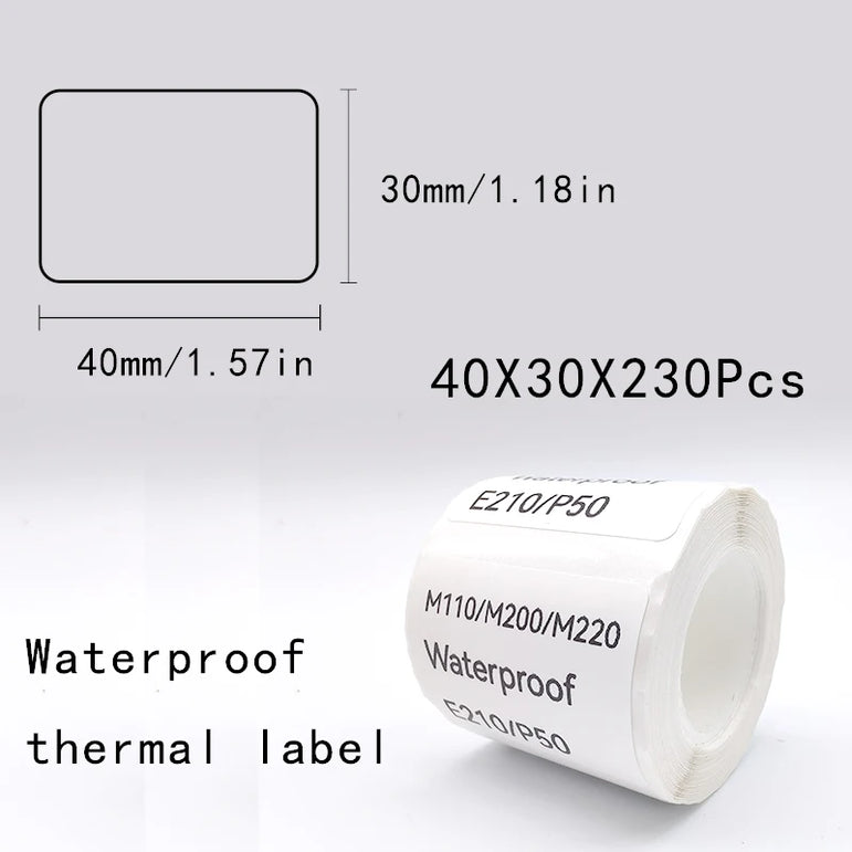 5PK Thermal Adhesive Label Papers for P1 Label Papers DP23 DP30 DP80 Label Maker  Waterproof  Tear Resistant Sticker
