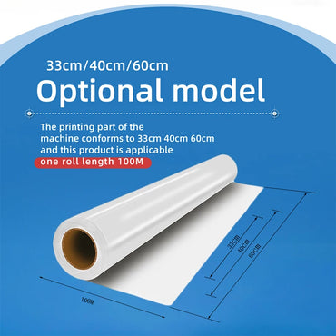 Heyme DTF Film Roll 33cm/40cm/60cm*100m PET Transfer Film Printing For Digital Inkjet For Direct Transfer Film Printing